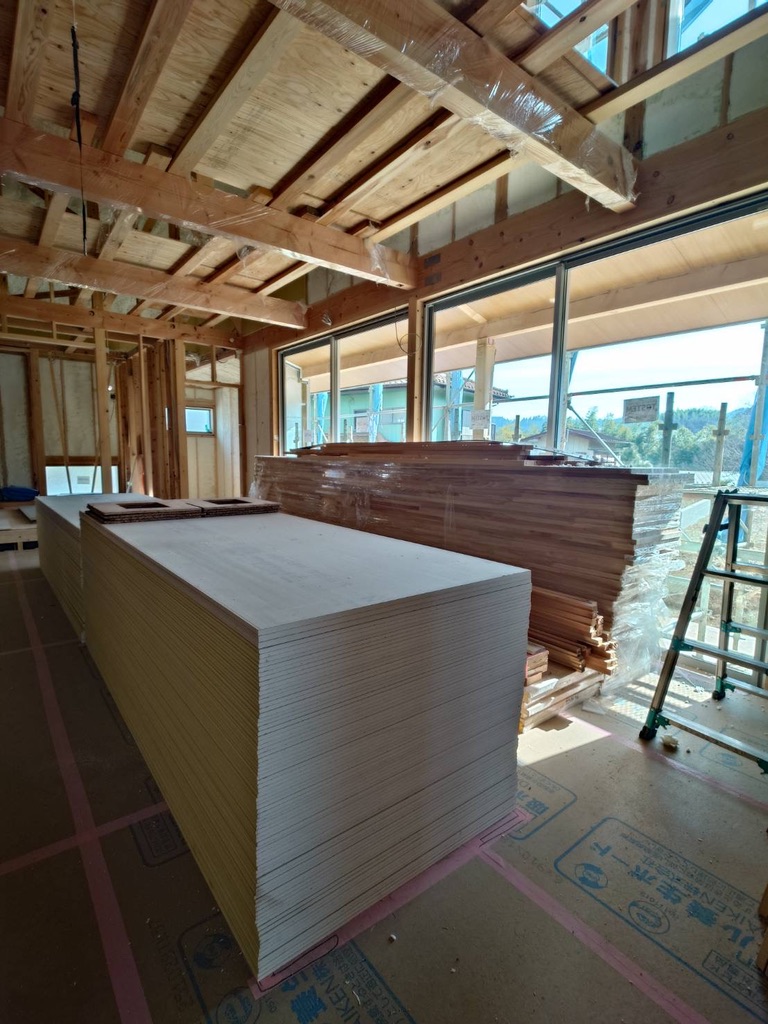 下直竹の木の家⑨ もうすぐボード貼り！