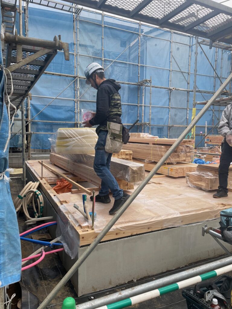 ふじみ野の木造アパート⑧建て方